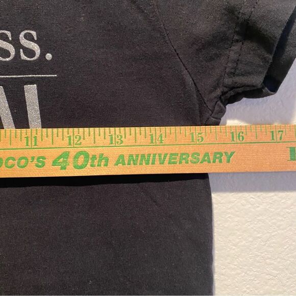 Fredricks of Hollywood T-shirt Black Glitter Bold Fearless Original Size Medium - Picture 5 of 7